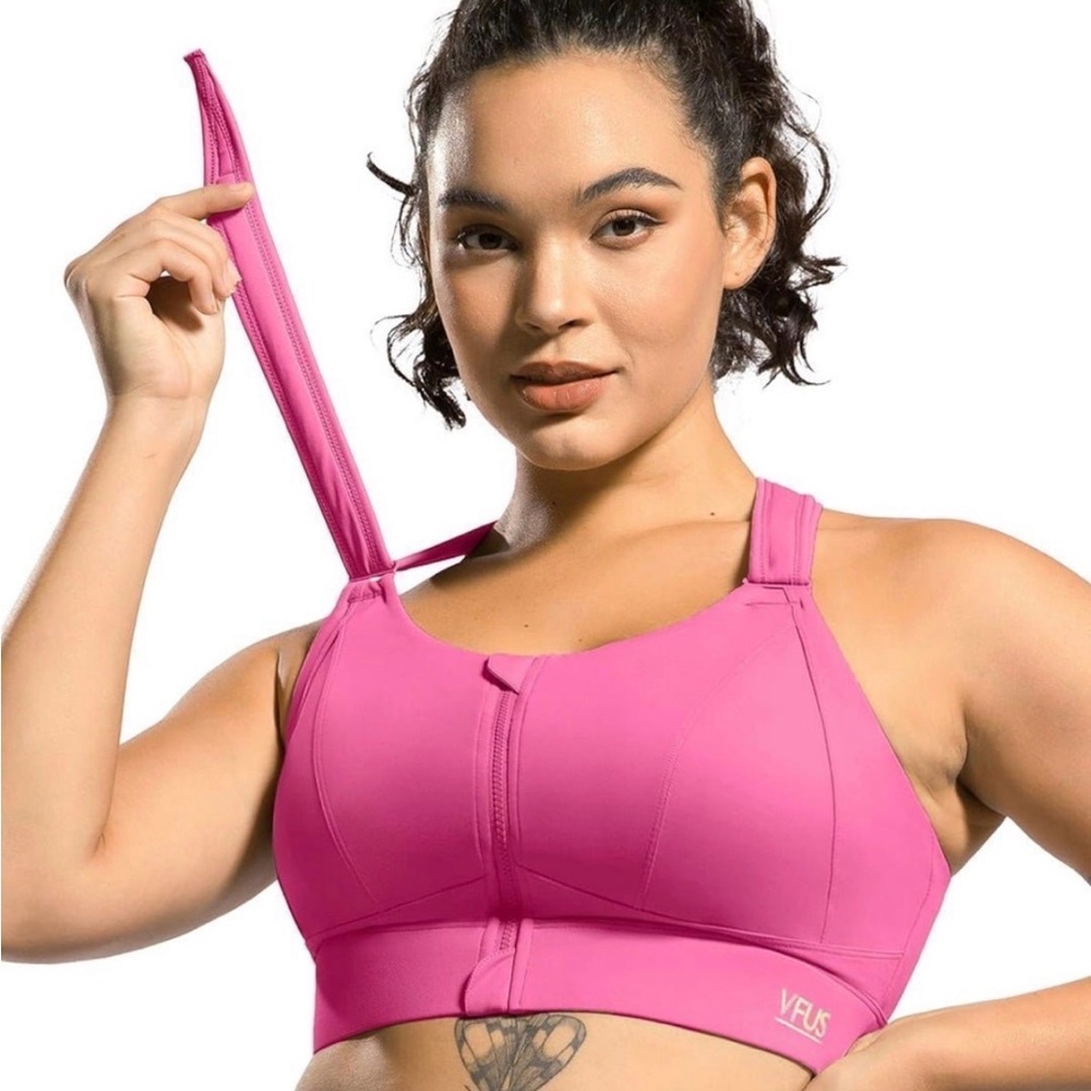 Vfus high impact front zip sports bra size large